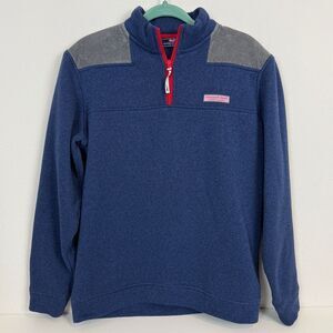 Vineyard Vines 1/4 Zip Navy Grey Pullover S